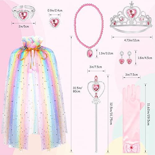 Set de 10 capas de princesa para niñas disfraces miniatura 4