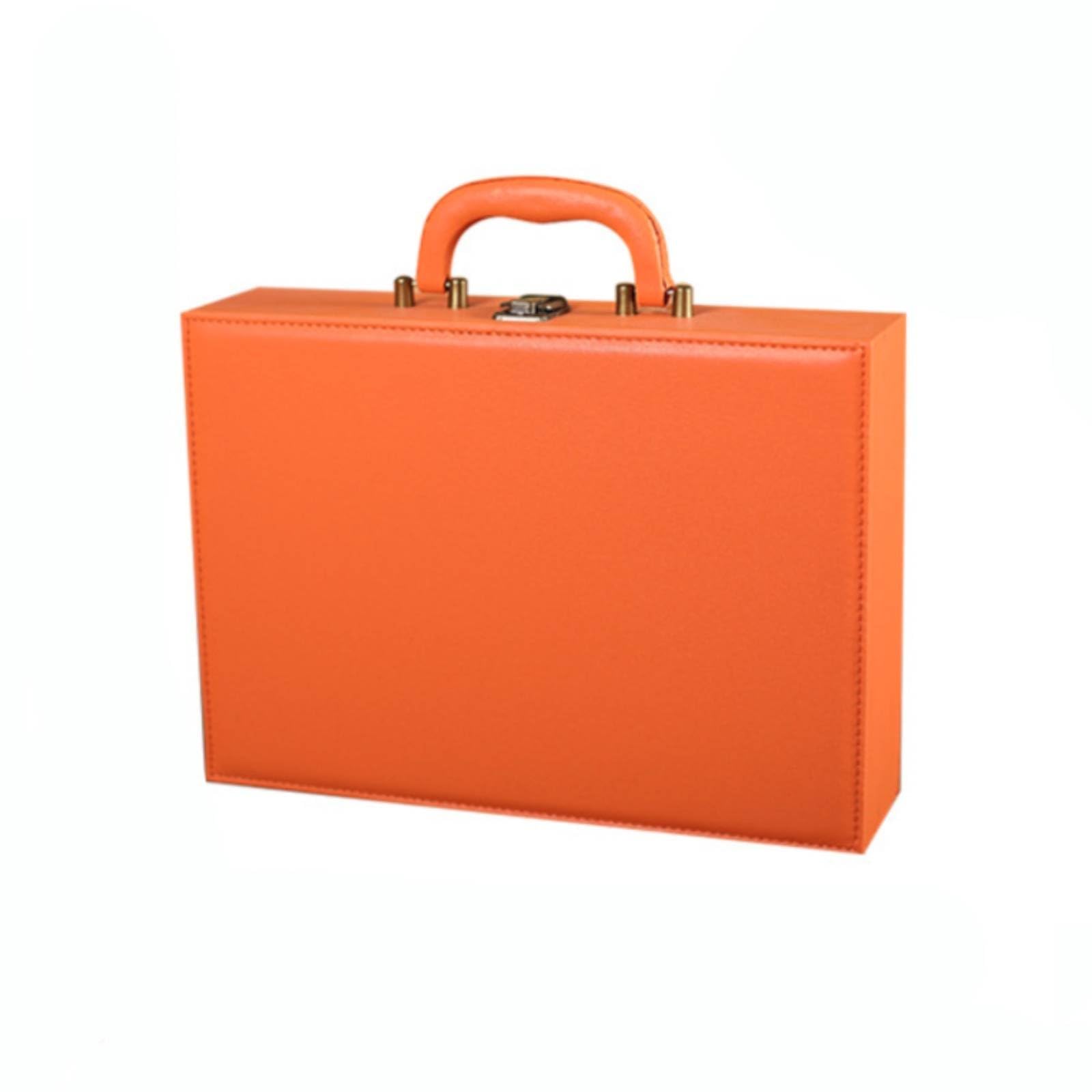 MYADDICTION Genuine Estate Handover Box Logo Printing Key Presentation Case Sturdy Portable Key-Safe Box for Property Sellers, Showroom, Orange, M with Tools-image-36