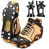 SYNYOUR Crampons, Ice Grips for Shoes and Boots, Silicone Stainless Steel Ice Cleats for Winter Hiking Walking Climbing Ice Fishing, Grippers Shoe Spikes Grips Traction, Unisex Snow Grips, S