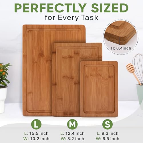 Set de 3 tablas de cortar de bambú MelBell miniatura 2