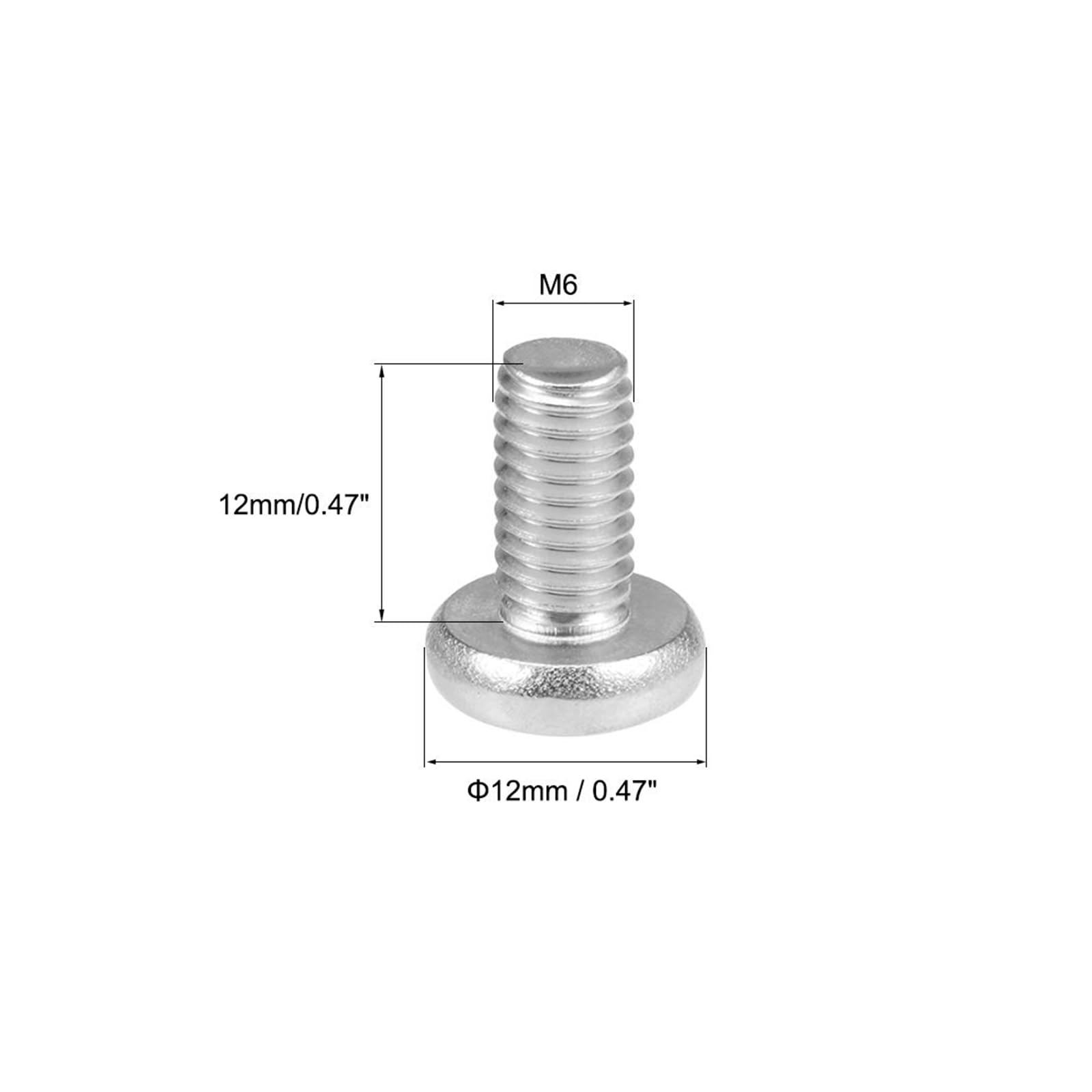 MACHSWON M6x12mm Machine Screws Pan Phillips Cross Head Screw 304 Stainless Steel Round Head Cross Screw Fasteners Bolts 30Pcs - Image 2