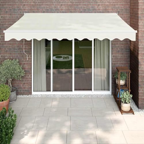 Auvent rétractable automatique crème 3x2,5 m électrique pour terrasse