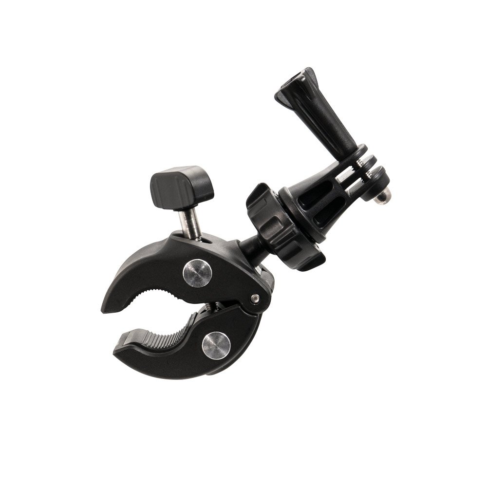 Mounts Clamp Mount with Compatible Go Pro Mount | for Motorcycles, Wheelchairs, Strollers, Desks | Secure 1.6” Edge Clamp | Adjustable Positioning