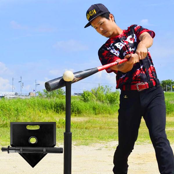 Amazon | 野球 練習 バッティングティースタンド ベルト有 硬式 軟式M