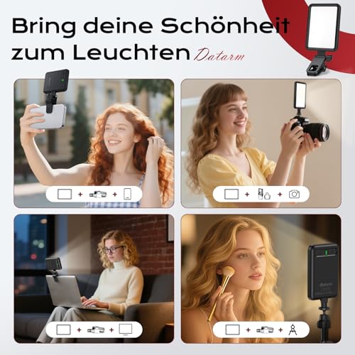 Wiederaufladbares weiches Selfie-Licht für Telefon, Kamera, Laptop, 3000 mAh tragbares LED-Licht für Bilder, Telefon-Lichtclip für Selfie, Vlog, TikTok, Make-up, Videokonferenz