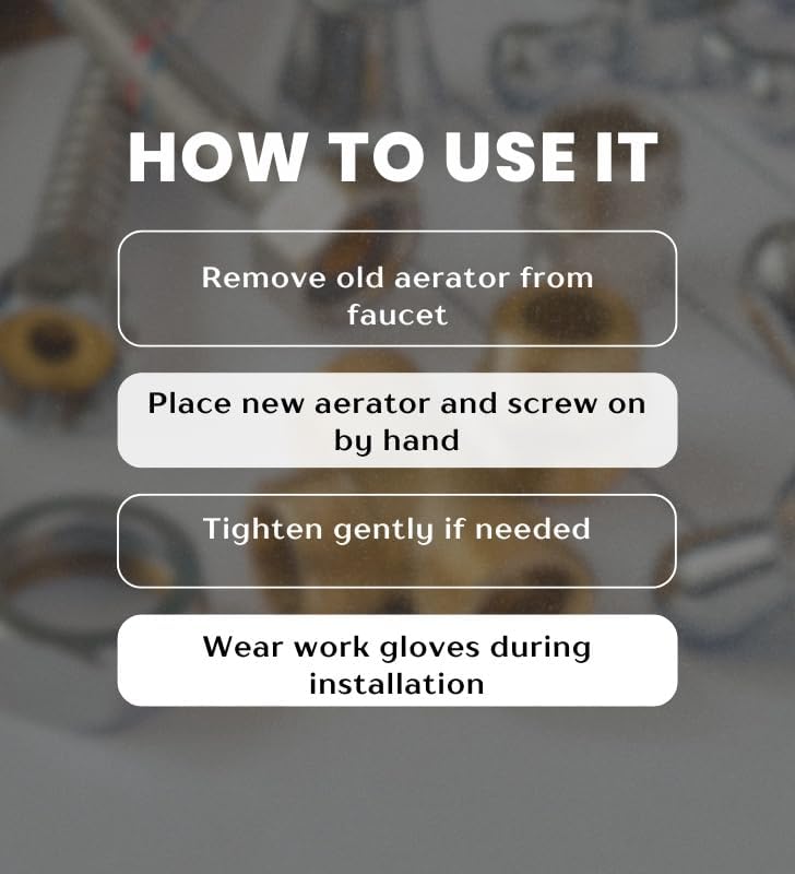 4x Plumb Pak 13/16 in.-27 Chrome Plated Faucet Aerator Bundle with Work Gloves – Fits Kohler, Barnes, Chicago, Indiana Brass, Briggs, Speakman Faucets – Gift Set (5 Items)
