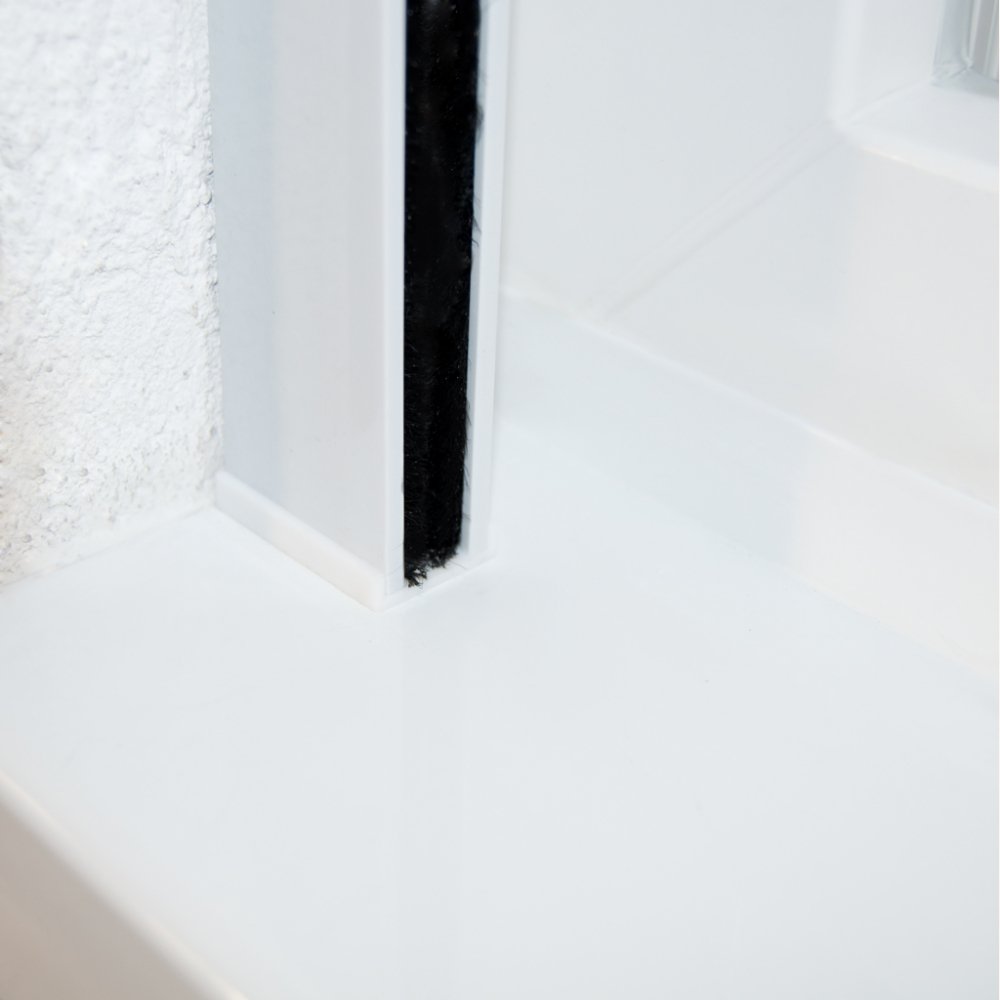 Fliegengitter Rollo für Fenster als PVC-Bausatz mit Fiberglasgewebe Insektenschutz - 80 x 130 cm