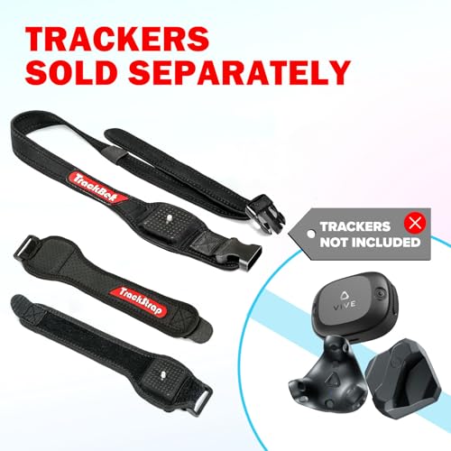 Rebuff Reality Trackstraps for Vive Tracker 3.0, 2.0, Vive UltimateTracker, Tundra Tracker – Empower Full Body Tracking in VR Chat, Dance Dash, and Other FBT Apps (Tracker Sold Separately), Black - Image 4