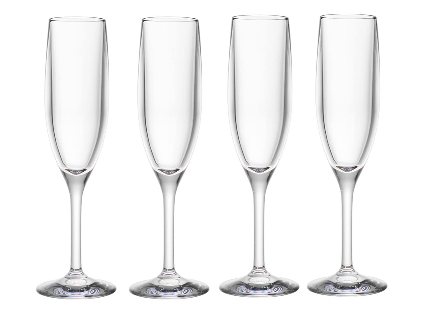 Sektgläser unzerbrechlich unbreakable Sekt Prosecco Champagner Glas unzerstörbar bis 20.000 Spülgänge Wandern Camping Club Bar Swimming-Pool Gläser (170 ml, 4 Stück)