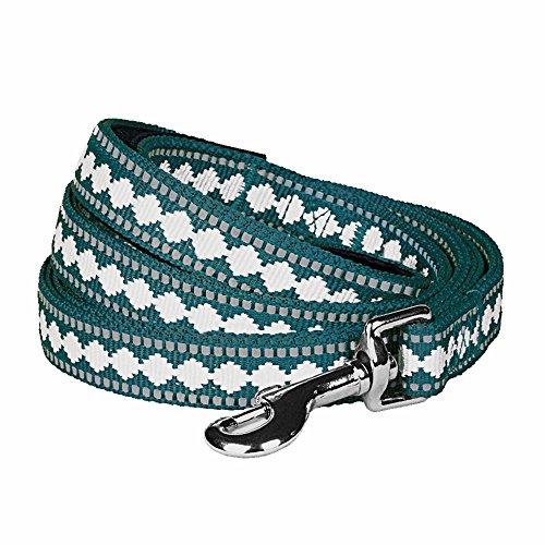 Blueberry Pet 7 Colors 3M Reflective Jacquard Dog Leash with Soft & Comfortable Handle, 5 ft x 3/4