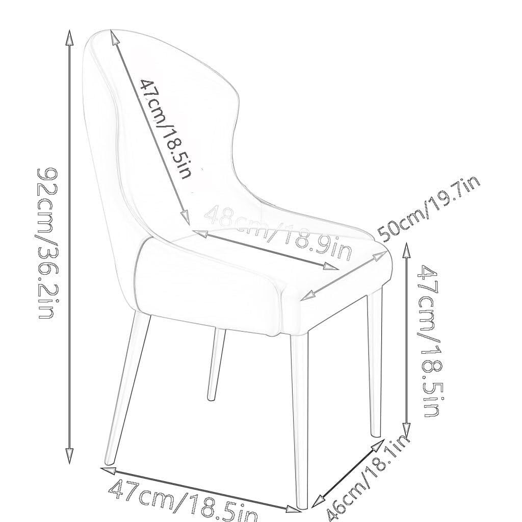 Sedie da pranzo Ecopelle Cucina Soggiorno Lounge Sedie da banco Stabile Acciaio al Carbonio Gambe in Metallo per Soggiorno, Ufficio, Cucina, Salone (Bianco Sporco Arancione)