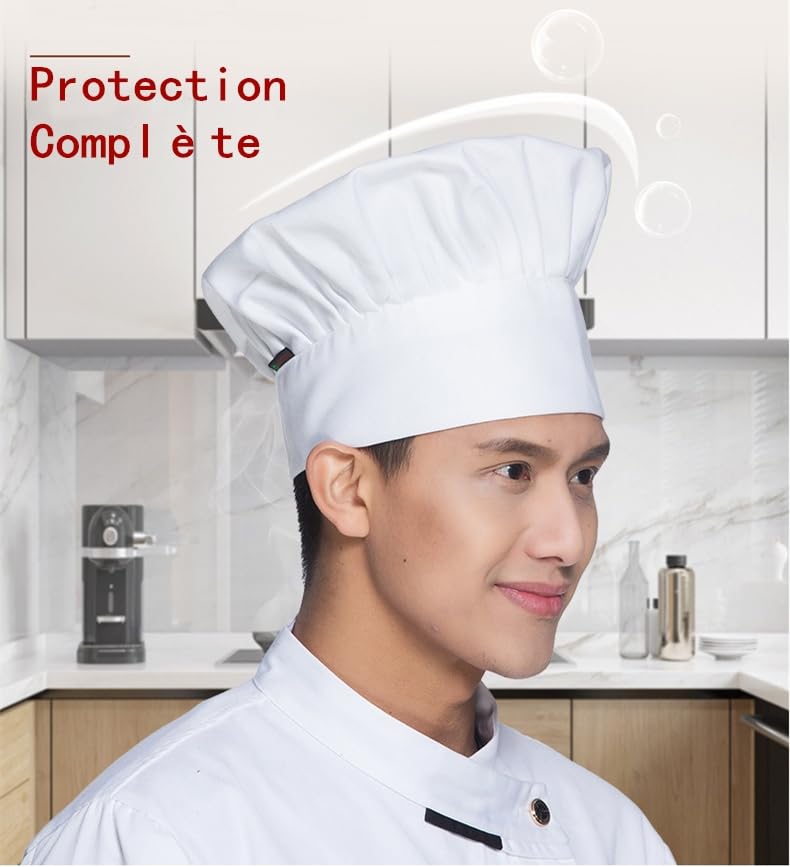 IBLUELOVER Chapeau De Chef Bonnet De Cuisine En Coton Toque