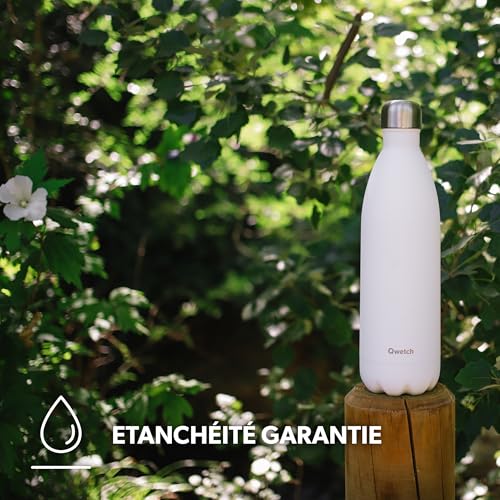 Bouteille isotherme 1L Qwetch en acier inoxydable étanche