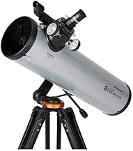 Celestron 22461 StarSense Explore DX 130 Newton-Reflektorteleskop, Smartphone-App-fähige, inklusive Zwei Okularen, Smartphone-Halterung und höhenverstellbarem Stativ, kompatibel mit iOS/Android