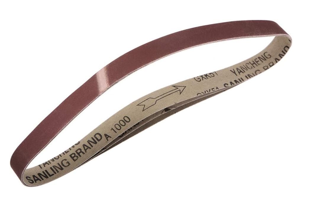 MACHSWON 3/8 x 21 Inch Aluminum Oxide Sandpaper Belts for Portable Strip Sander Wood Abrasive Paper 320 Grit 12pcs - Image 2
