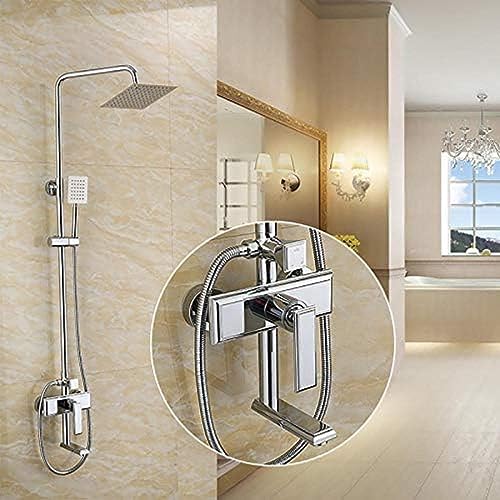 Grand ensemble de douche en laiton massif et finition chrome haut de gamme