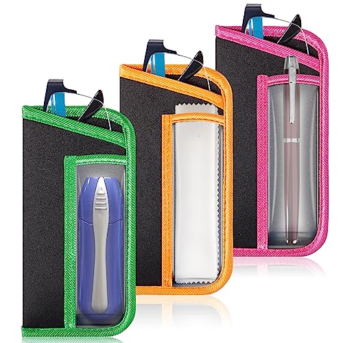 Image of TRIUMPH VISION Reading Glasses Pouch Eyeglass Sleeve Soft Case Slim 3 Pack