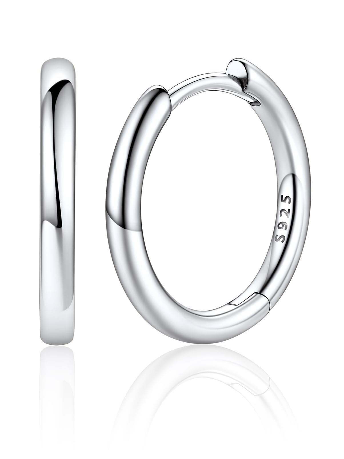 Silvora 14K Gold Plated Huggie Hoop Earrings for Women, Small Gold Hoops