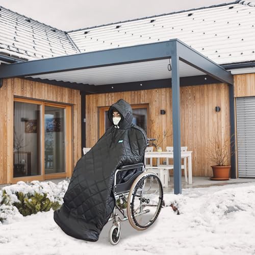 Couverture pour fauteuil roulant imperméable et chaude haut de gamme - 6