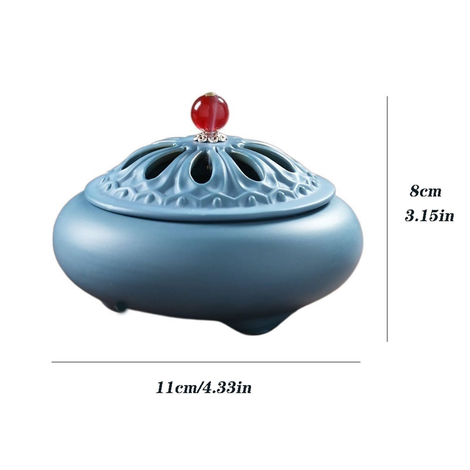 Porta Incienso Quemador de Incienso aromaterapia, Soporte Plato pequeño cerámica Interior for el hogar for meditación, Mejora Feng Shui casa de te