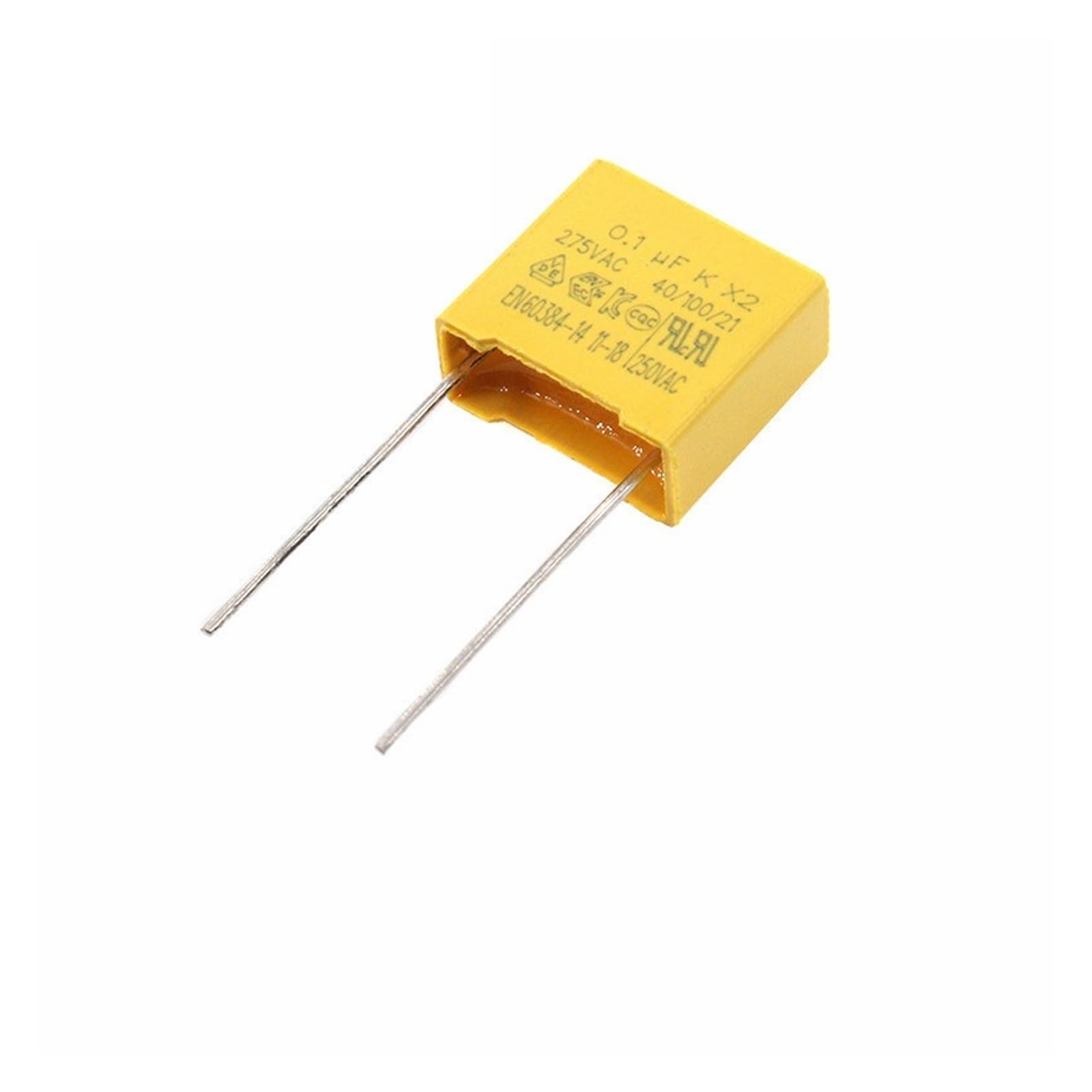 ICXLPMC 10pcs 100nF 104 capacitor X2 capacitor 275VAC Pitch 10mm X2 275V Polypropylene film capacitor 0.1uF