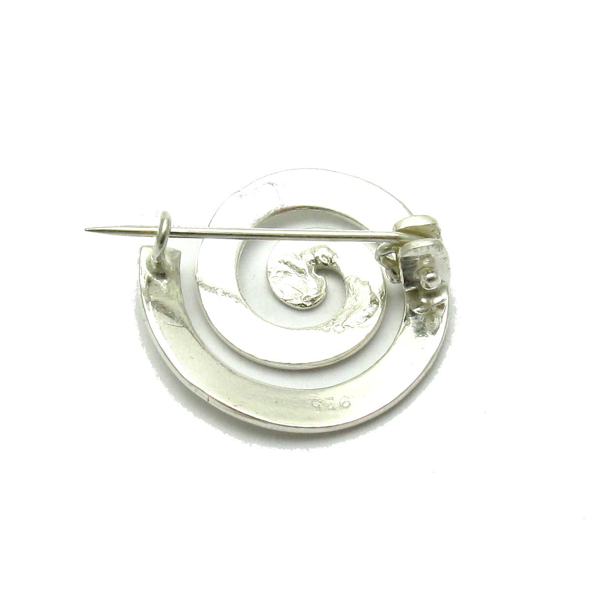 Broche de plata de ley 925 Espiral A000115
