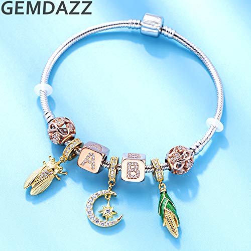 GEMDAZZ Take a Break Theme Charm, 925 Sterling Silver Coffee Cup Mug, Sweet Corn, Tropical Cocktail Glass and Lemon Drink Charms Beads, for European Bracelets Gift for Friends/Mother/Father/Party3
