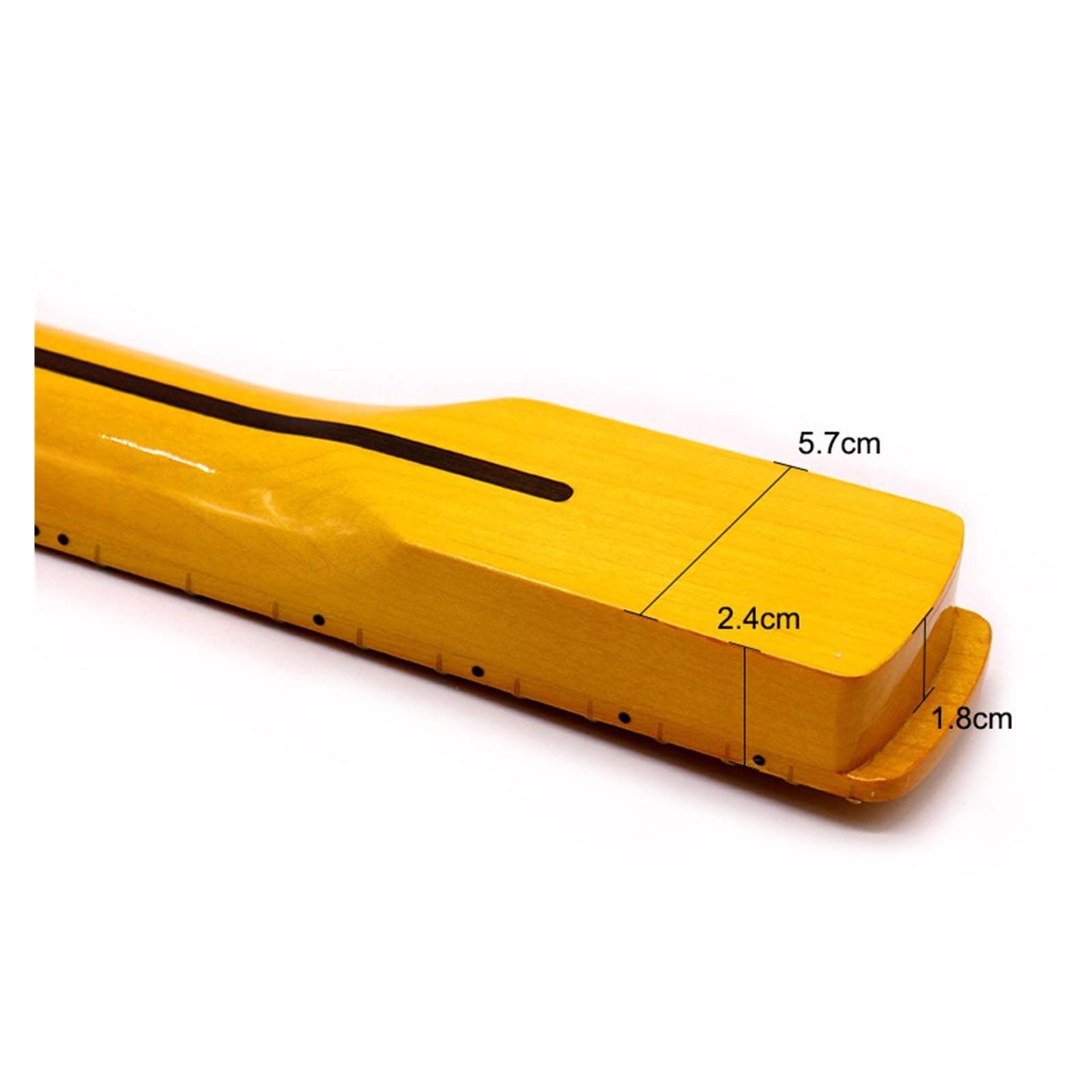 Chitarra elettrica St Neck 6 corde for mancini con cordiera in legno di acero Collo della chitarra leggermente giallo lucido Collo modificato fai da te