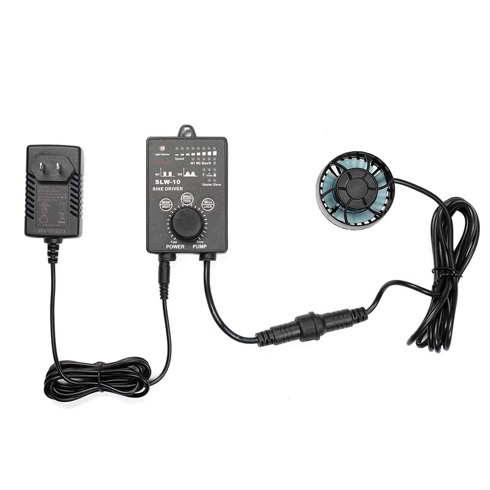 Allkpoper Black Jebao Wave Maker Mini Wave Pump Aquarium Super Quiet Cross Flow Pump Slw Serie (Slw-10)