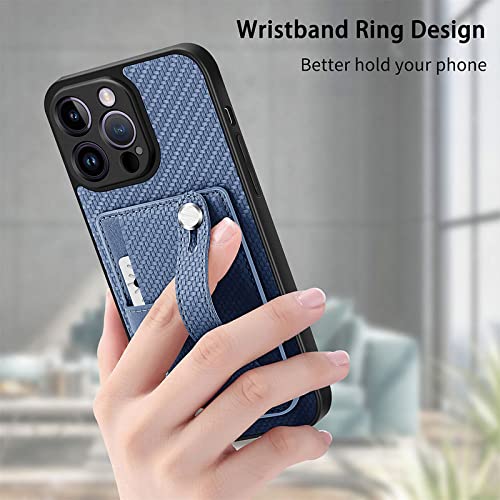 Housse de protection Samsung S22 Plus aspect carbone et sangle bleu - 3