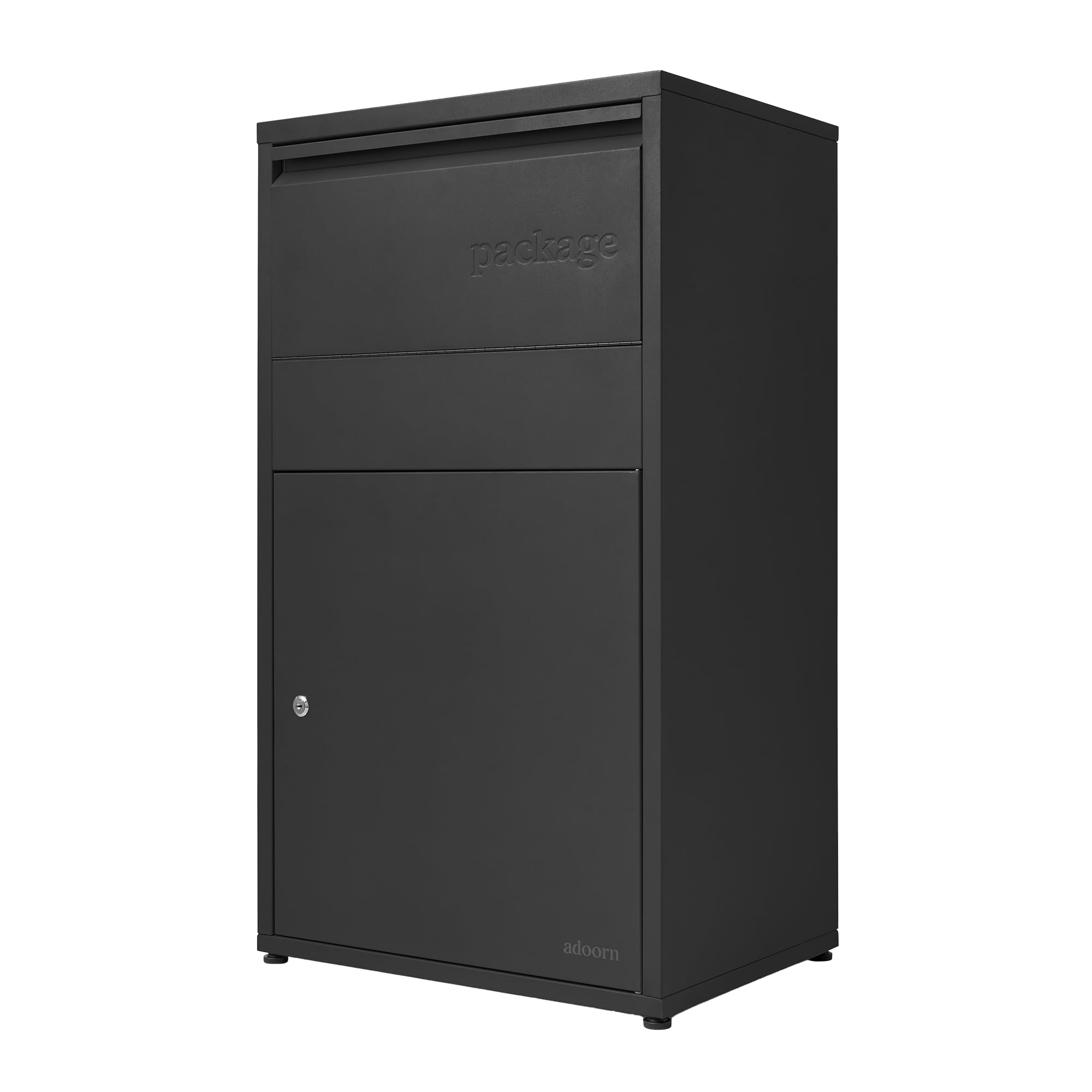 adoorn Modern Large Locking Package Delivery Boxes for Outside - Black
