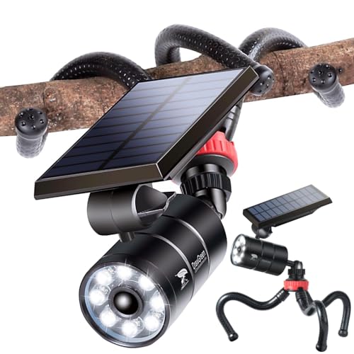 DrawGreen Camping Motion Sensor Light, Solar Spot Light Outdoor Aluminum Alloy, LED Solar Power Motion Sensor Flood Lights for Camp Porch Deck Path Patio Yand Post Step