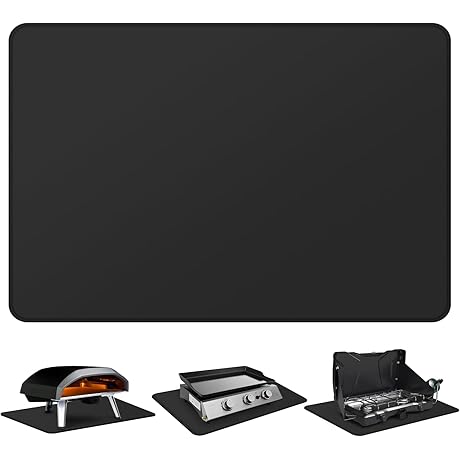 FLASLD Fireproof & Waterproof Grill Protective Mat for Blackstone Griddle BBQ Mat...