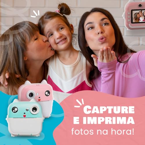 Câmera Instantânea Infantil Impressora Filmadora Full Hd Máquina Fotográfica Infantil que Imprime Fo