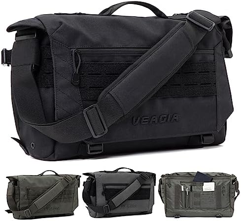 VEAGIA Messenger bag Laptop bag Briefcase Molle system Tactical style Detachable shoulder strap Shoulder Bags