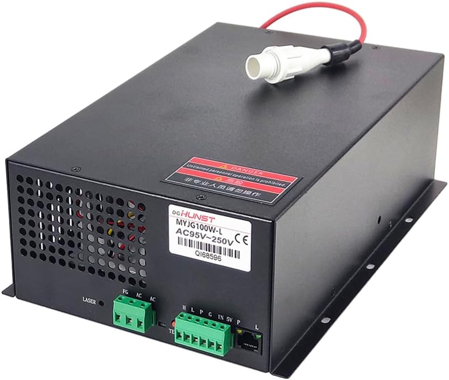 100W CO2 Laser Power Supply for Voltage 110V and 220V 80W 90W 100W 120W Laser Tube Engraving Cutting Machine (MYJG 100W (95-250V))