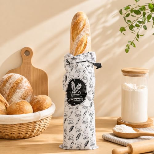 Bolsas reutilizables para baguette ZENFUN impermeables grandes y fundas para pan de molde 5