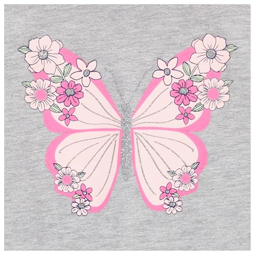 Image of BTween Girls 4 Piece Tops Fashionable Short Sleeve T-Shirt Casual Daily Shirt for Kids Assorted Colors