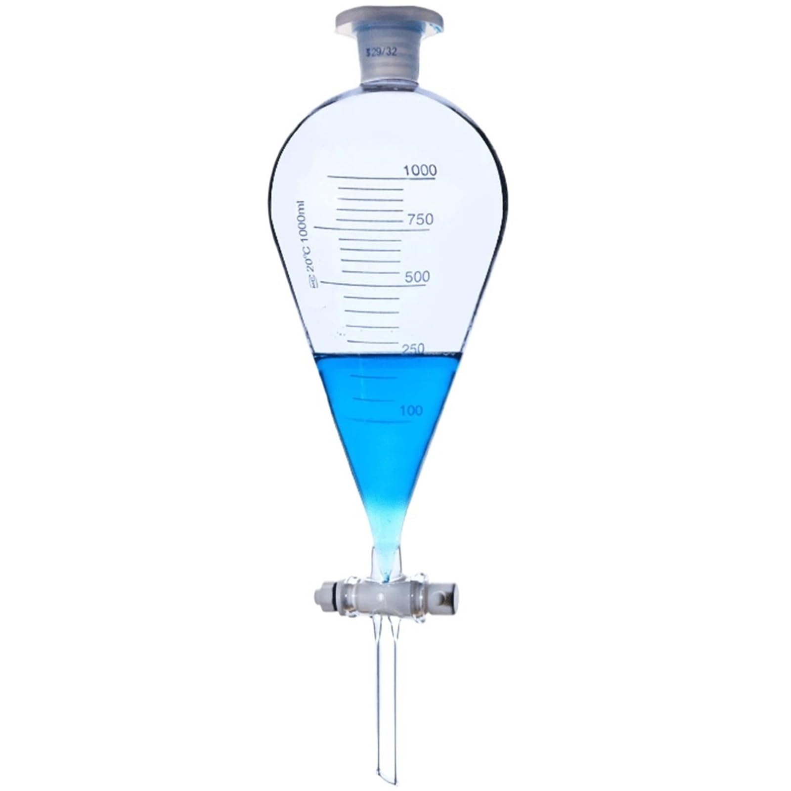 Scheidetrichter mit Stopfen, Laborglas, chemisches Experiment(60ml)