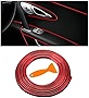 Car Interior Trim Strips,3D DIY Car Interior Moulding Trim,Car Decorative Filler Insert Strips,Universal Car Door Dashboard Strip Interior Trim Auto Air Conditioner Strip (Red)