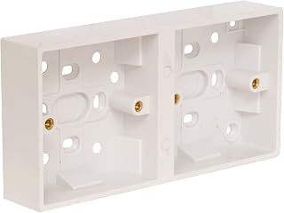 Dual Pattress Box 32MM, Back Box Double Mounting for Electrical Sockets