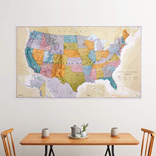 Maps International Giant Classic Usa Mega-Map - Map Of The United States Poster - Front Lamination - 46 X 80 #TOP1