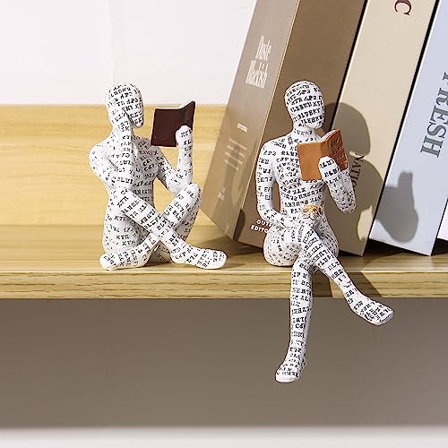 Figura Mujer Leyendo Escultura Moderna Resina miniatura 6