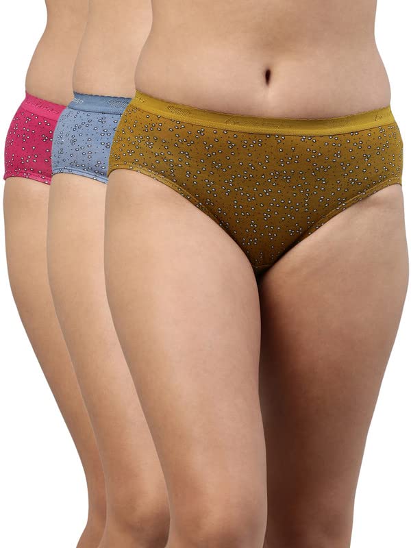Image of VIP Feelings Amelie 104 100% Cotton Hipster Panty Combo Set for Womens with Outer Elastic Waistband