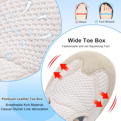 Image of BARERUN Womens Walking Shoes Wide Diabetic Shoes for Women Slip On Barefoot Orthopedic Bunion Neuropathy Arthritis Edema Bunion Sneakers Indoor Outdoor with Zero Drop Rubber Sole
