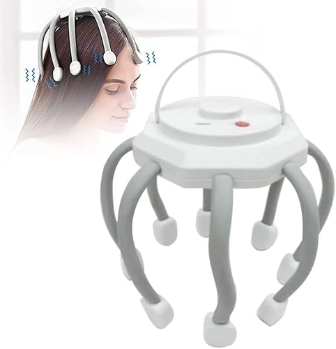 Miniatura 7 de soputry Masajeador ultra cuero cabelludo, masajeador eléctrico de cuero cabelludo de pulpo con 3 modos, masajeador de cabeza de 360 grados para