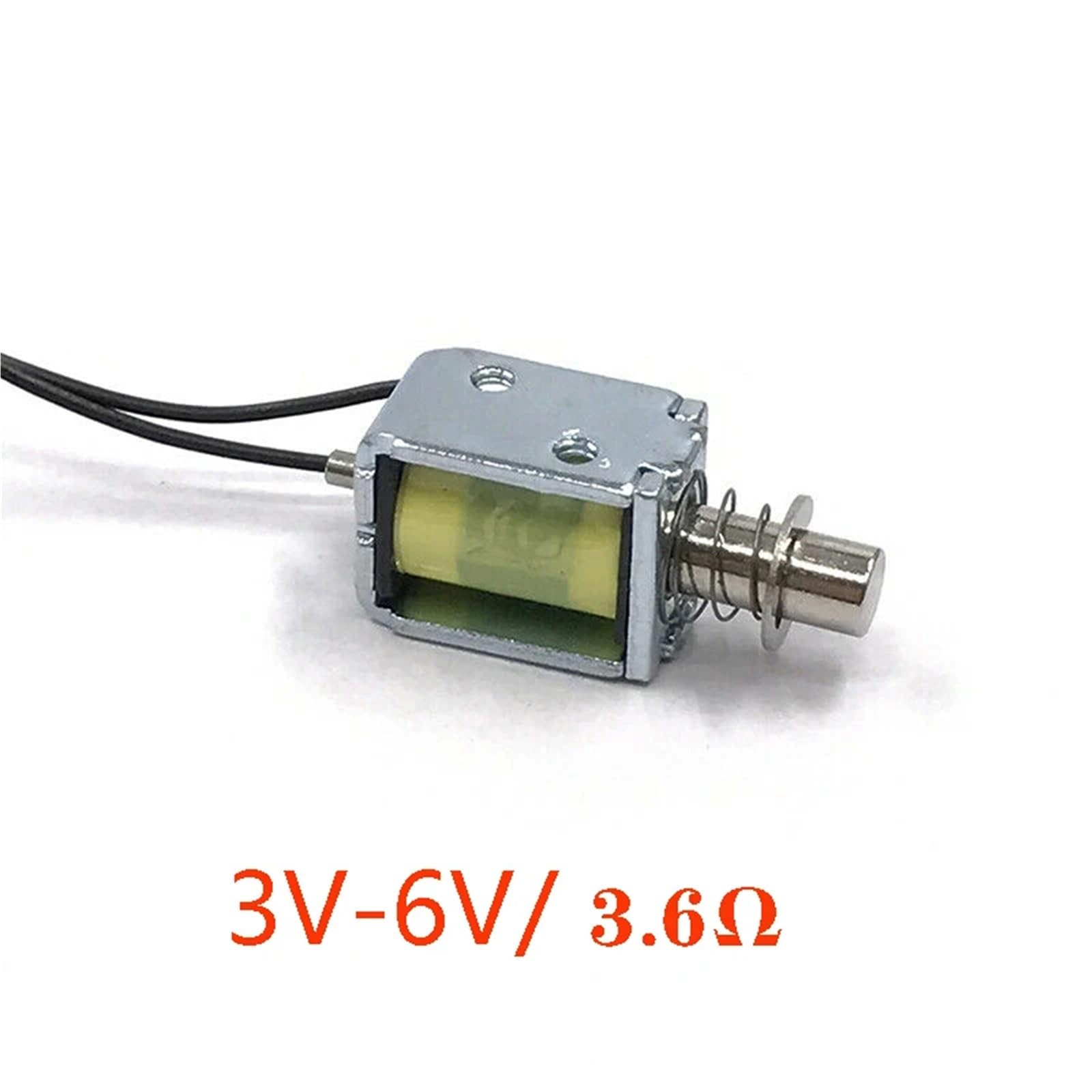 1 pz Micro Elettromagnete 3V 6V 12V 24V Mini Solenoide Magnete Elettrico Push Pull Telaio Aperto Tipo Passante(3V-6V)
