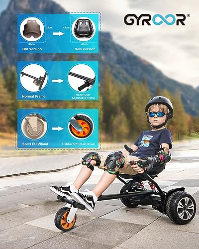 Gyroor K2 Hoverboard Go Kart Attachment For Kids & Adults, Adjustable Frame Length Hoverboard Seat Attachment For 6.5 Inch 8 Inch 10 Inch Hoverboard Self Balancing Scooter thumb #4
