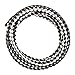 Natural Round Leather Bead STRINGING Cord Braided Bolo 3mm Black and White 1 Yard/Findings