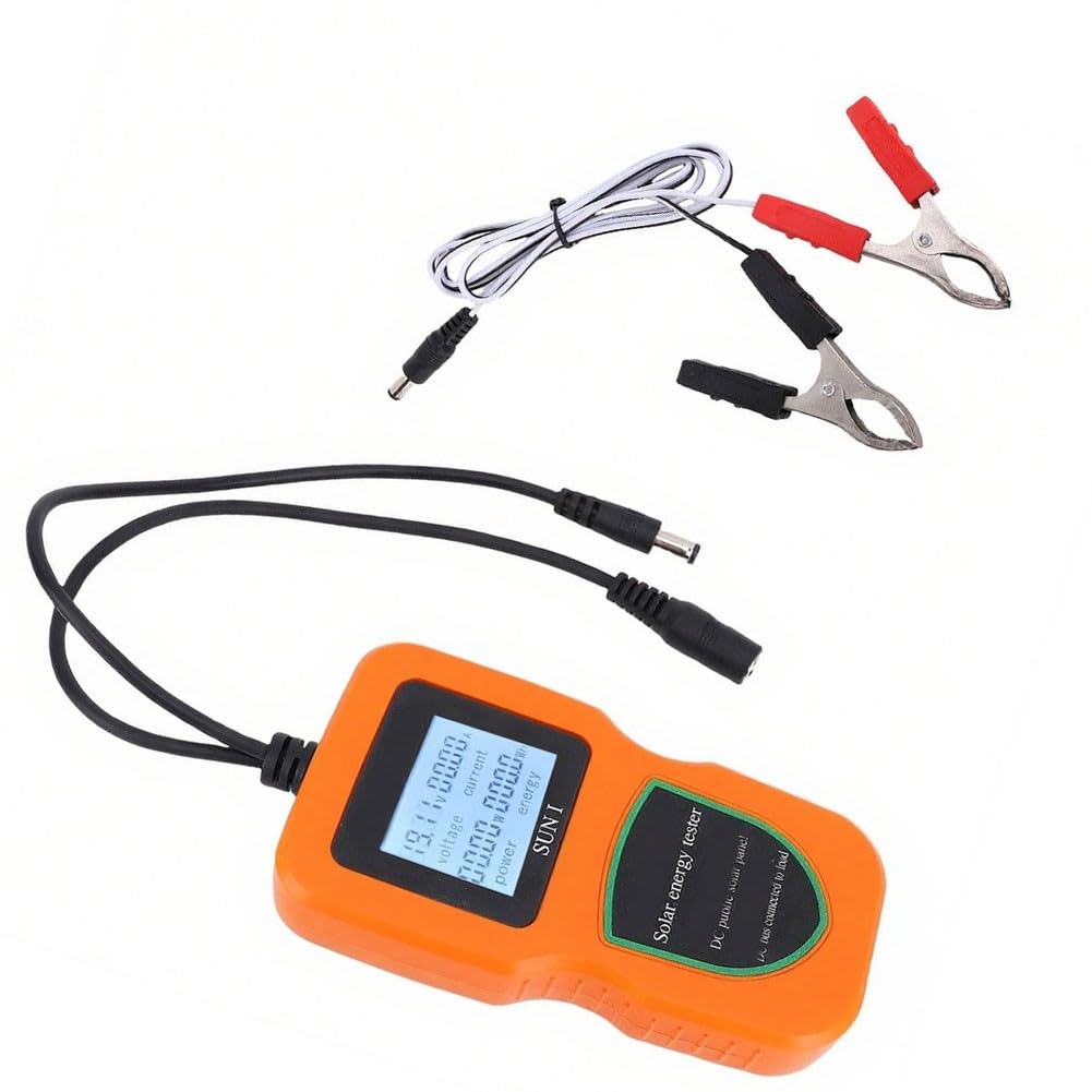 Multimetro per pannello solare, misuratore di tensione MPPT, 12-50 V, 0-20 A, display LCD per manutenzione di sistemi fotovoltaici e test sul campo